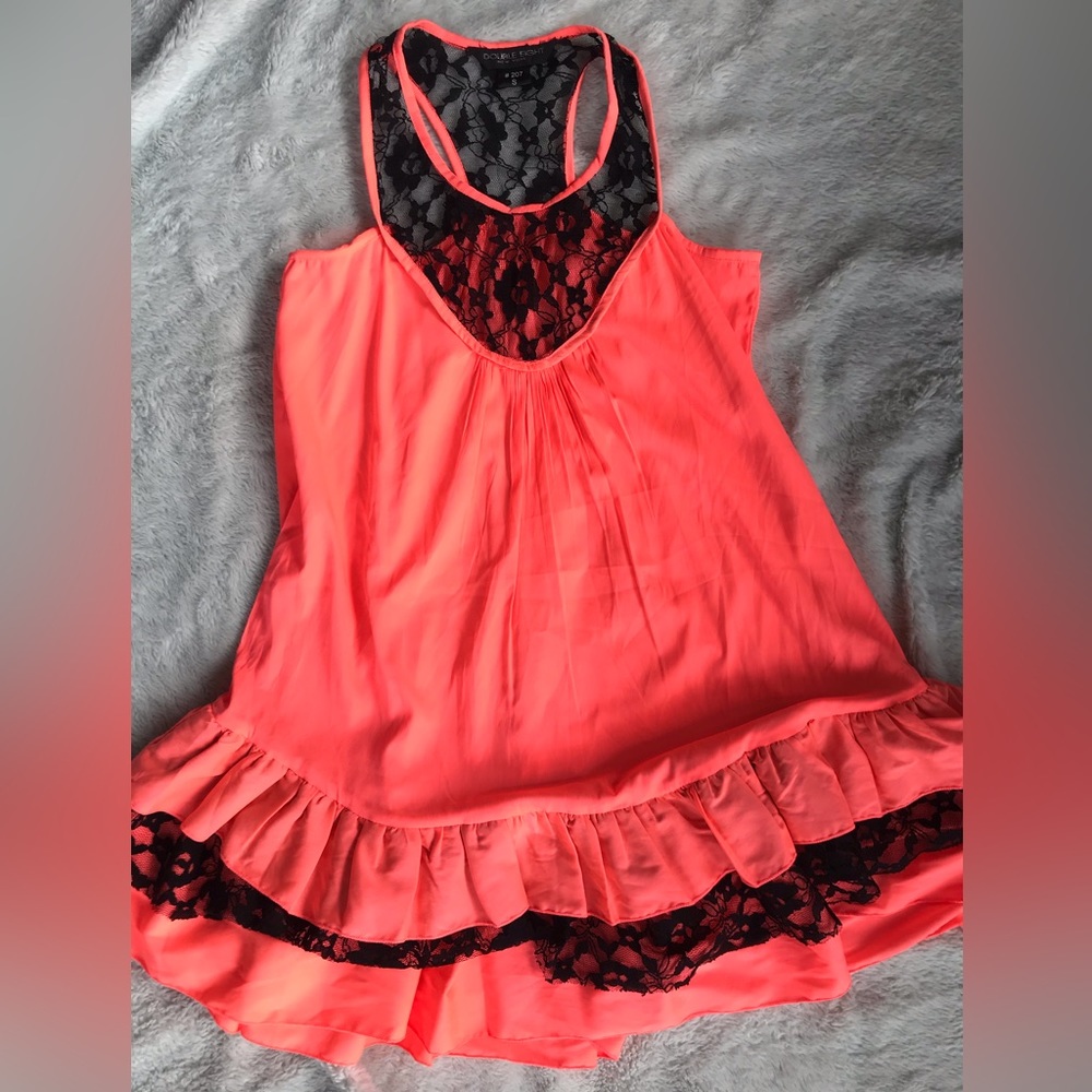 Double Eight NewYork Pink Casual Lace Dress Size S
